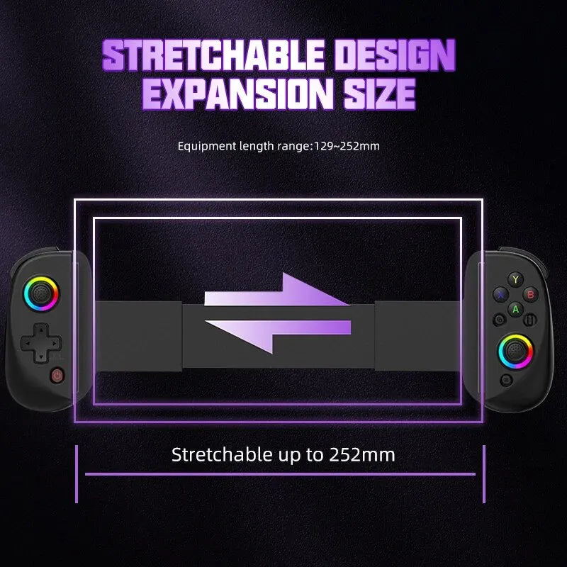 VILCORN D8 Gaming Dual Hall Flexible RGB Controller Streaming Gamepad for Tablet Android PS4 Switch PC Joystick